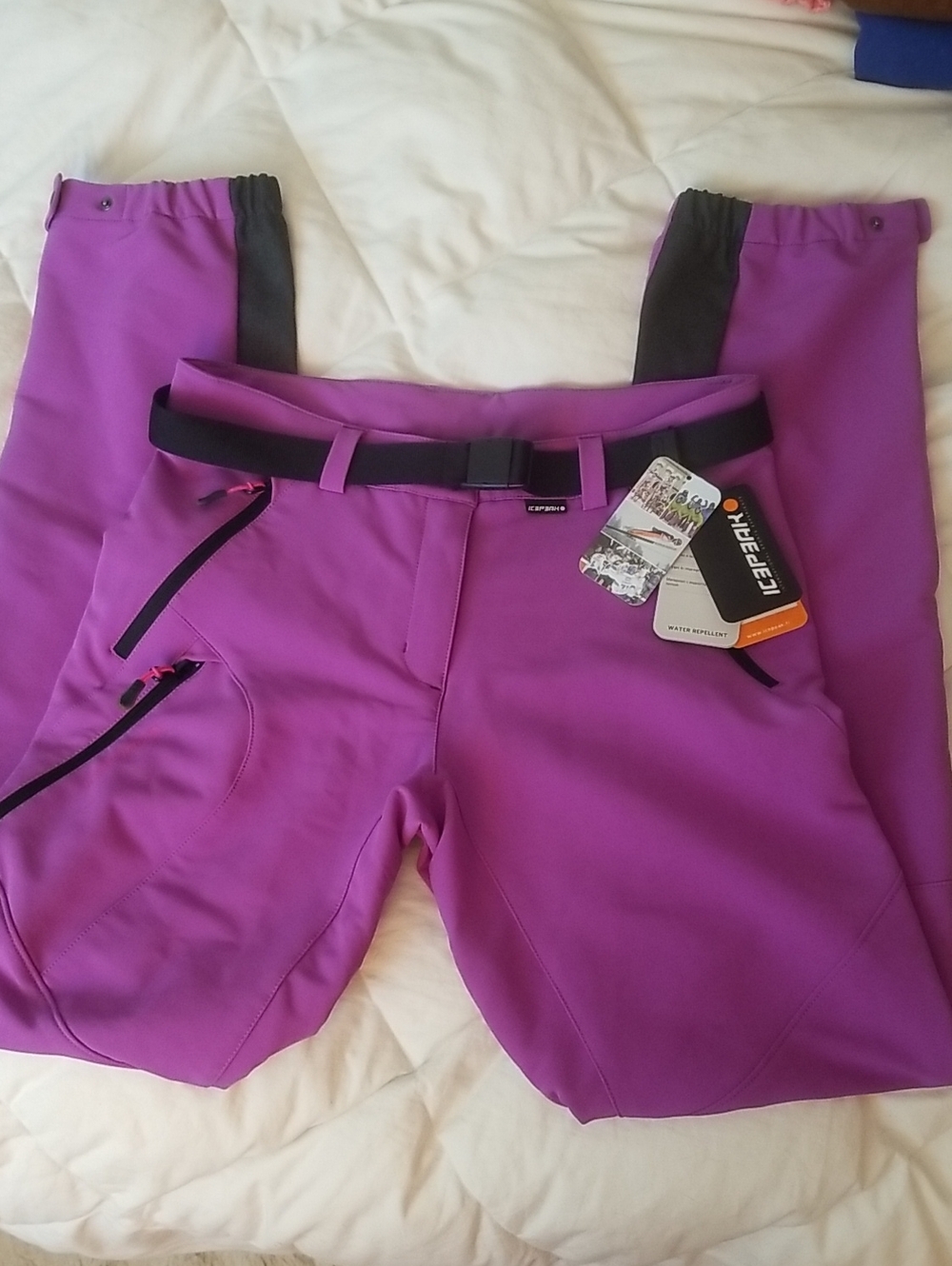 Women’s Icepeak Purple Ski Pants with Belt